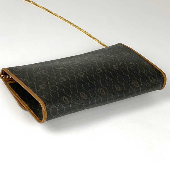 Dior  Chain Pattern Christian Honeycomb Shoulder Black Bag - Picture 1 of 6